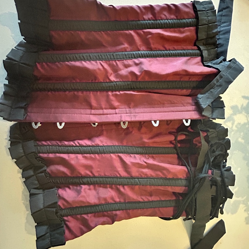 Burgundy and Black Corset